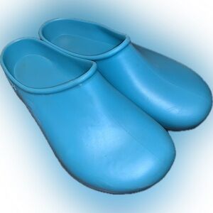Sloggers Teal Blue Rubber Slip-On Garden Mud Shoes Clogs Mules 7